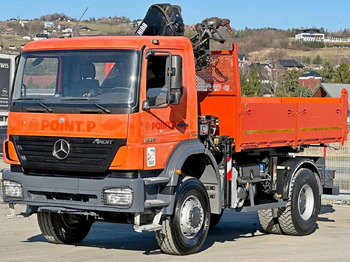 Tipper, Crane truck Mercedes-Benz AXOR 1829 * HIAB 1111 HIDUO + FUNK * TOP * 4x4: picture 4