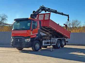 Tipper, Crane truck Renault C430 * HIAB 144 BS - 3 HIDUO+ FUNK/ 6x2: picture 2