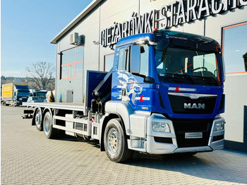 Dropside/ Flatbed truck, Crane truck MAN MAN TGS 26.360 // E6 // 6x2 // platforma laweta 7,2m z HDs HMF 1: picture 4 Dropside/ Flatbed truck, Crane truck MAN MAN TGS 26.360 // E6 // 6x2 // platforma laweta 7,2m z HDs HMF 1: picture 4