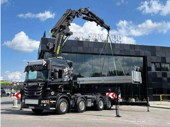 Dropside/ Flatbed truck, Crane truck Scania R560 8x2 PALFINGER PK 92002 SH Fly Jib Winch 5t: picture 2