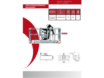 Attachment for Loader crane 180º self-leveling aluminum man basket CPAG-3A-F: picture 2