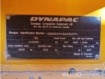 Roller 2012 Dynapac CC224HF: picture 2