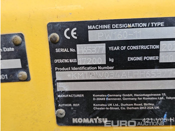 Wheel excavator KOMATSU PW160