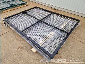 Workshop equipment 3m x 2.3m Heavy Duty Galvanized Powder Coated Gate (2 of), 100mm x 100mm Post (2 of), Assembly Kit (Black): picture 3