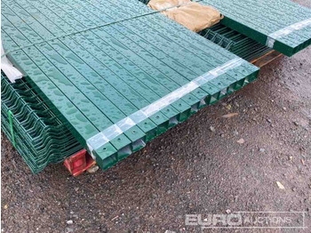 Construction equipment Unused Security Fencing, Green, 25 Panels 2.1m x 2,4m & 26 60mm x 60mm Posts, Fasteners And Fittings: picture 5