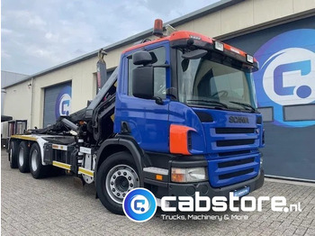 Crane truck Scania P380 LB 8x4*4 HNA Euro 5 - HIAB 211 E-3 Hipro Crane with remote control + Multilift  XR26S61 Hooklift - Year 2009 - Km 336.501 !! - Good condition: picture 2