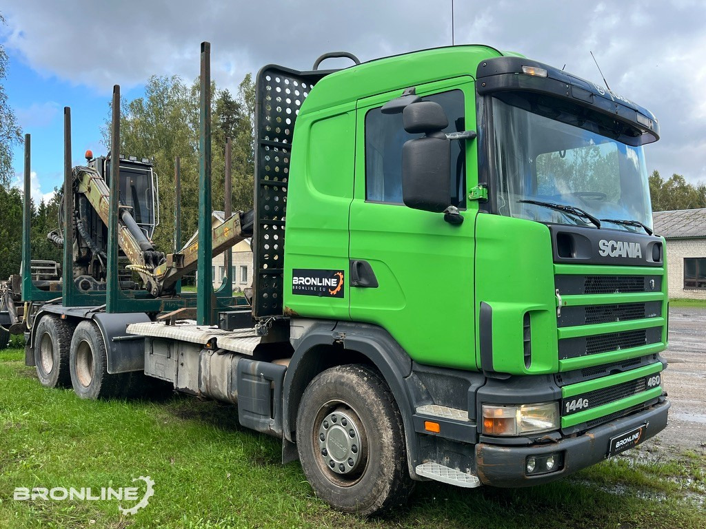 2001 Scania R144 6x4 Loglift + 1997 Närko TP3-RT-280 - Timber truck, Crane truck: picture 2 2001 Scania R144 6x4 Loglift + 1997 Närko TP3-RT-280 - Timber truck, Crane truck: picture 2