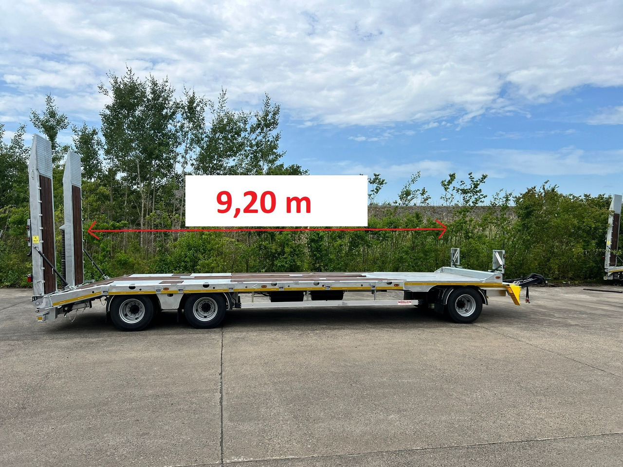 Möslein T 3-9,20 F 3 Achs Tieflader mit gerader Ladefläche 9 m, Neufahrzeug - Low loader trailer: picture 1 Möslein T 3-9,20 F 3 Achs Tieflader mit gerader Ladefläche 9 m, Neufahrzeug - Low loader trailer: picture 1