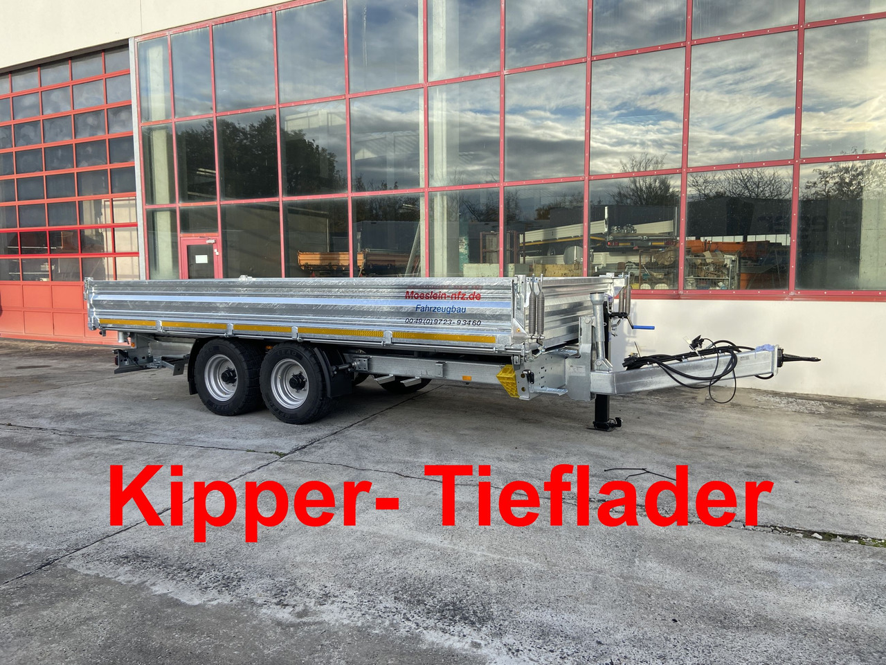 Möslein TTD 11 Breite Reifen 5,70 lang Kipper Tieflader, Breite Reifen, 5,70 m lang-- Neufahrzeug -- - Tipper trailer: picture 1 Möslein TTD 11 Breite Reifen 5,70 lang Kipper Tieflader, Breite Reifen, 5,70 m lang-- Neufahrzeug -- - Tipper trailer: picture 1