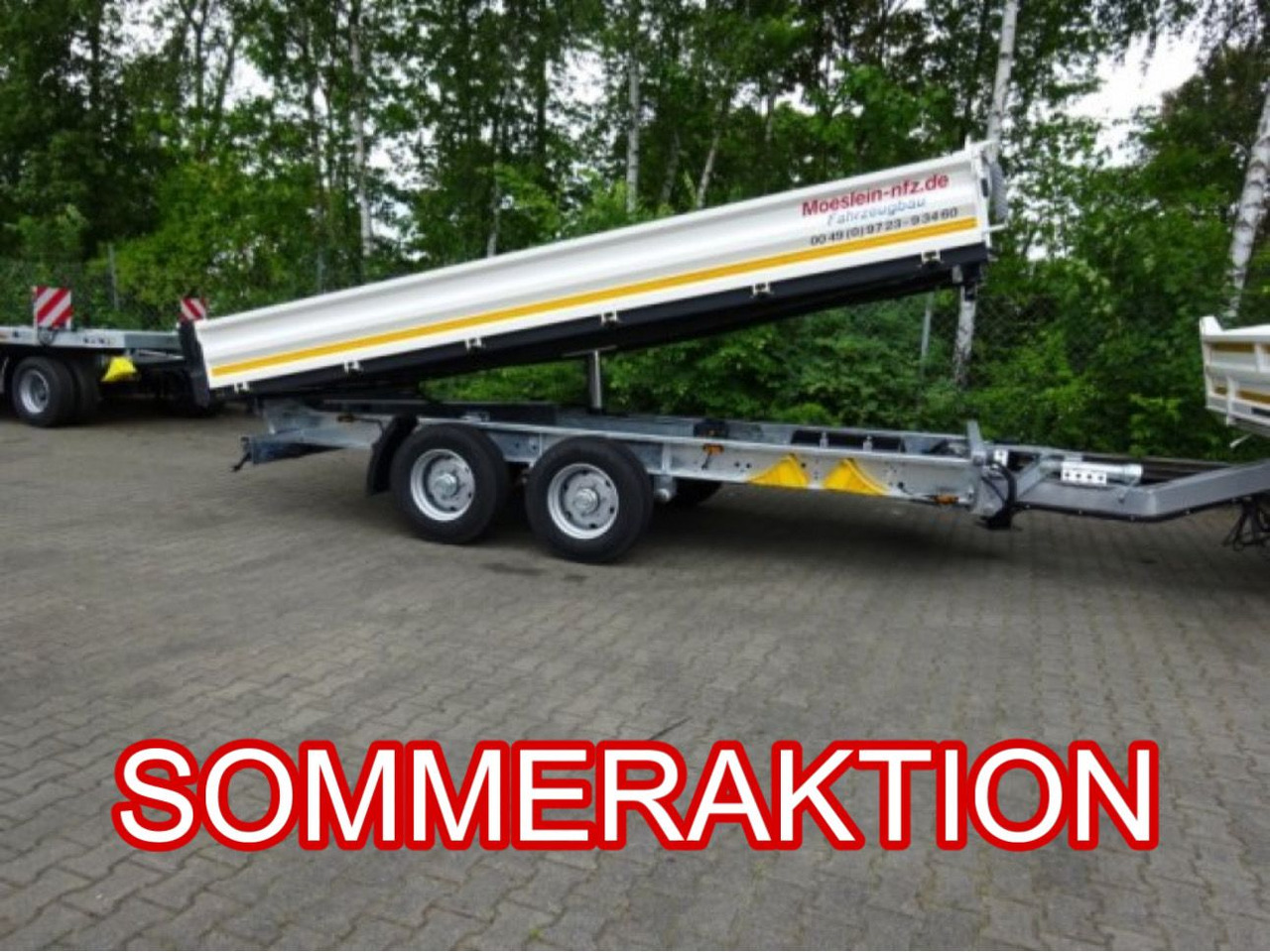 Möslein TTD 11 Weiß  neuer Tandem 3- Seitenkipper Tieflader-- Neufahrzeug -- - Tipper trailer: picture 1 Möslein TTD 11 Weiß  neuer Tandem 3- Seitenkipper Tieflader-- Neufahrzeug -- - Tipper trailer: picture 1