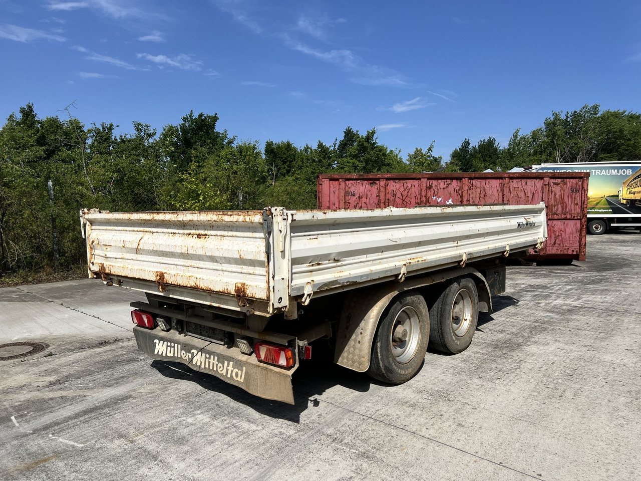 Müller Mitteltal TA-2 13,5 t Tandemkipper- Tieflader - Tipper trailer: picture 4 Müller Mitteltal TA-2 13,5 t Tandemkipper- Tieflader - Tipper trailer: picture 4