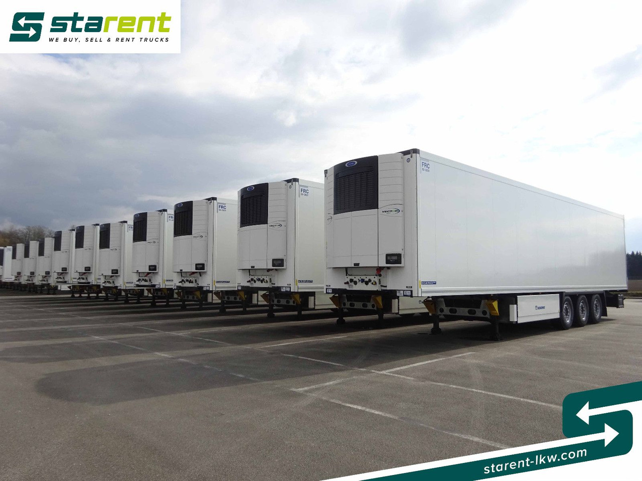 Krone Tiefkühler Carrier Vector 1550, Liftachse - Closed box semi-trailer: picture 1 Krone Tiefkühler Carrier Vector 1550, Liftachse - Closed box semi-trailer: picture 1