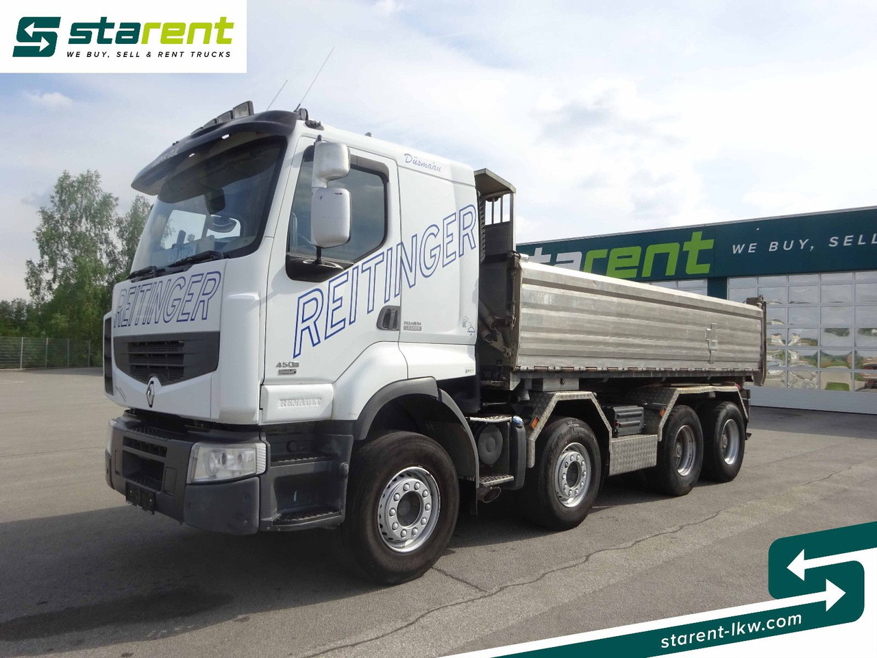 Tipper Renault Premium 450 DXi, 8x4, 3 Seitenkipper, Standklima: picture 7
