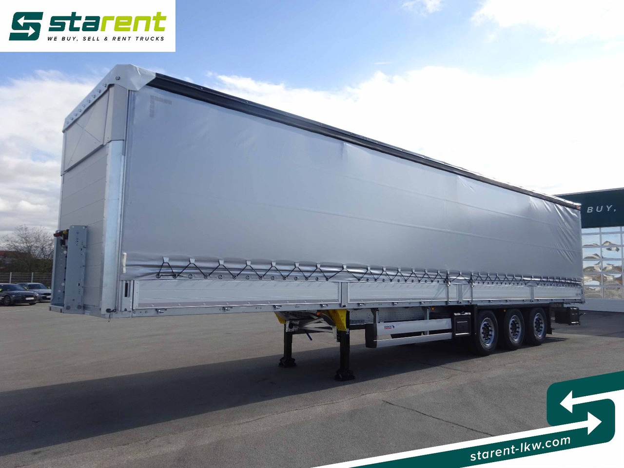 Schmitz Cargobull Tautliner, Bordwand 60cm, Hubdach, Liftachse - Curtainsider semi-trailer: picture 1 Schmitz Cargobull Tautliner, Bordwand 60cm, Hubdach, Liftachse - Curtainsider semi-trailer: picture 1