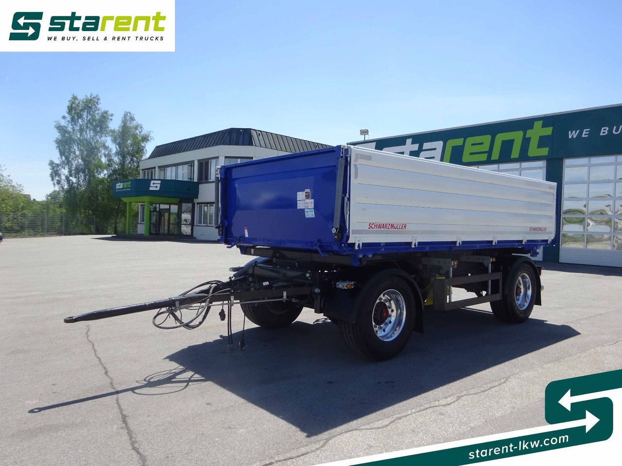 Schwarzmüller Kippanhänger, 3 Seiten Kipper, Bordwände (100cm) - Dropside/ Flatbed trailer: picture 1 Schwarzmüller Kippanhänger, 3 Seiten Kipper, Bordwände (100cm) - Dropside/ Flatbed trailer: picture 1