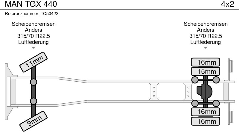Container transporter/ Swap body truck MAN TGX 440: picture 8
