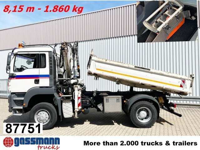 MAN TGA 18.440 4x4 BB mit Kran Atlas AK 165.2E, Funk - Tipper, Crane truck: picture 1 MAN TGA 18.440 4x4 BB mit Kran Atlas AK 165.2E, Funk - Tipper, Crane truck: picture 1
