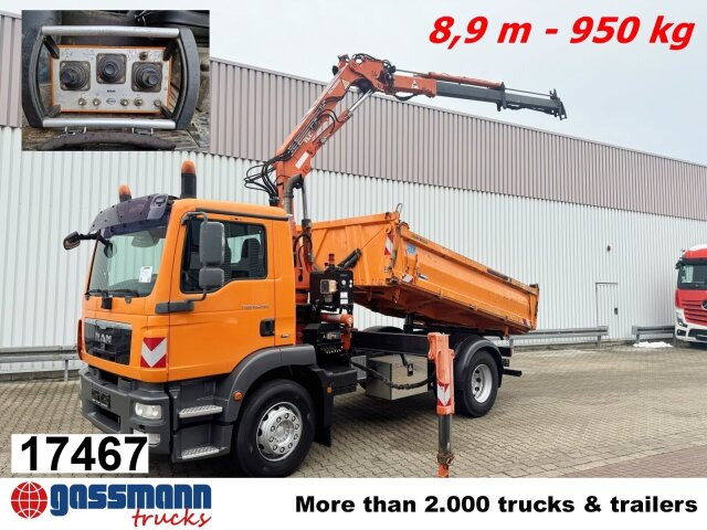 MAN TGM 18.290 4X2 BB mit Kran Atlas AK 92.2-A2, - Tipper, Crane truck: picture 1 MAN TGM 18.290 4X2 BB mit Kran Atlas AK 92.2-A2, - Tipper, Crane truck: picture 1