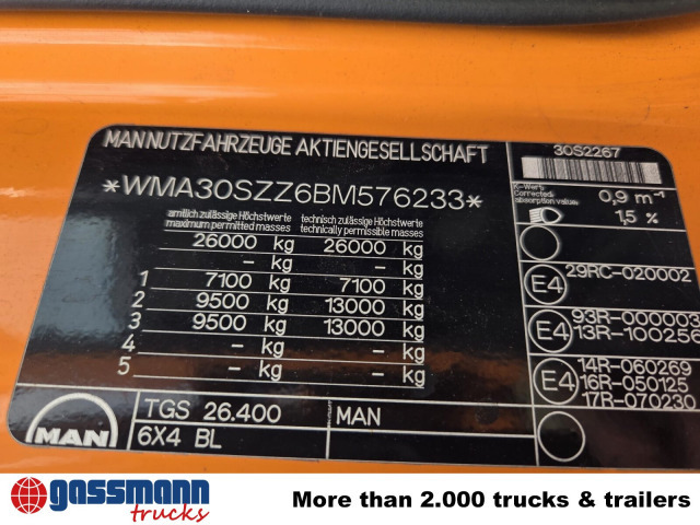 MAN TGS 26.400 6X4 BL - Cab chassis truck: picture 5 MAN TGS 26.400 6X4 BL - Cab chassis truck: picture 5