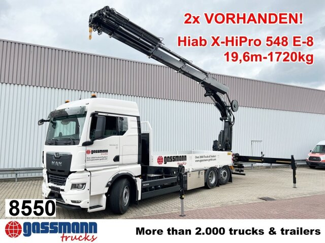 MAN TGX 26.510 6x2-4 LL, Kran Hiab X-HiPro 548 E-8, - Dropside/ Flatbed truck, Crane truck: picture 1 MAN TGX 26.510 6x2-4 LL, Kran Hiab X-HiPro 548 E-8, - Dropside/ Flatbed truck, Crane truck: picture 1