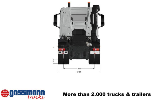 Mercedes-Benz Arocs 3253 L 8x4/4, MultimediaCockpit, Navi, - Cab chassis truck: picture 4 Mercedes-Benz Arocs 3253 L 8x4/4, MultimediaCockpit, Navi, - Cab chassis truck: picture 4