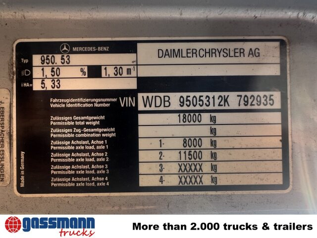 Mercedes-Benz Atego 1828 L 4x2, Rechtslenker, - Cab chassis truck: picture 4 Mercedes-Benz Atego 1828 L 4x2, Rechtslenker, - Cab chassis truck: picture 4