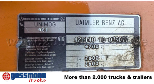 Unimog U52 411 4x4, Schmidt Schneefräse mit - Van: picture 2 Unimog U52 411 4x4, Schmidt Schneefräse mit - Van: picture 2