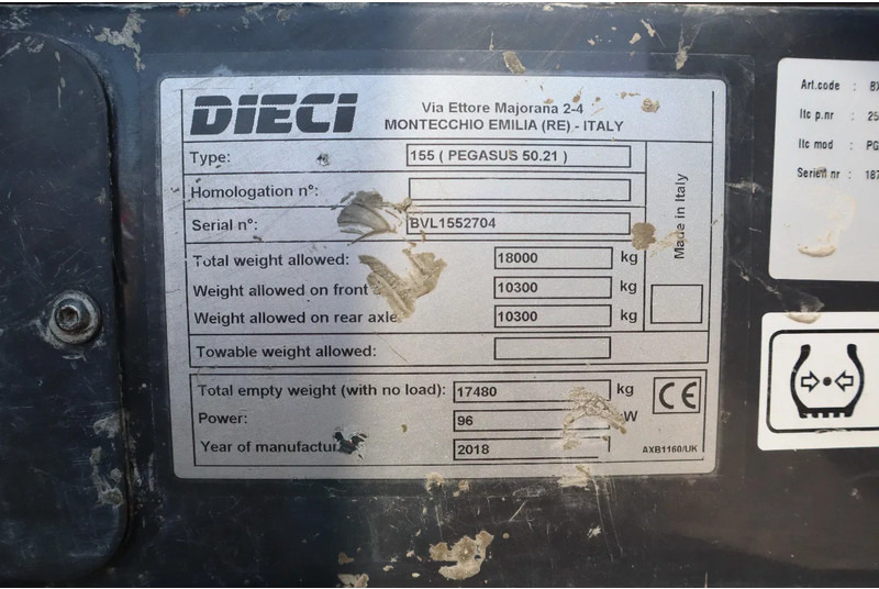 Telescopic handler Dieci PEGASUS 50.21 | FORKS | HOOK BLOCK | GOOD CONDITION: picture 20