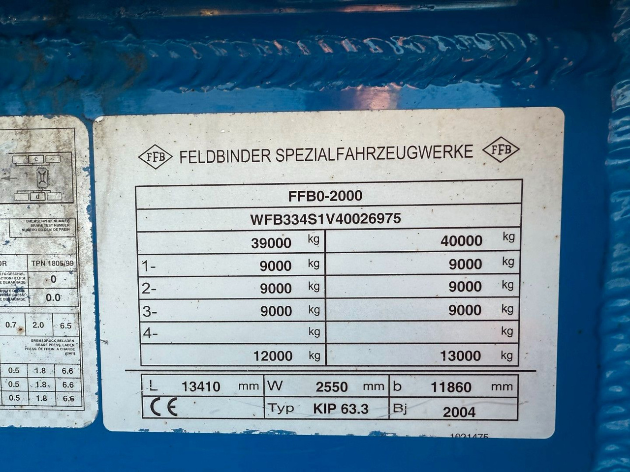 Silo semi-trailer Feldbinder 3 axle 63 m3 Silo trailer Feldbinder 3 axle 63 m3 Silo trailer: picture 15