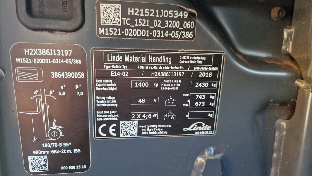 Electric forklift LINDE E 14 EVO: picture 9 Electric forklift LINDE E 14 EVO: picture 9