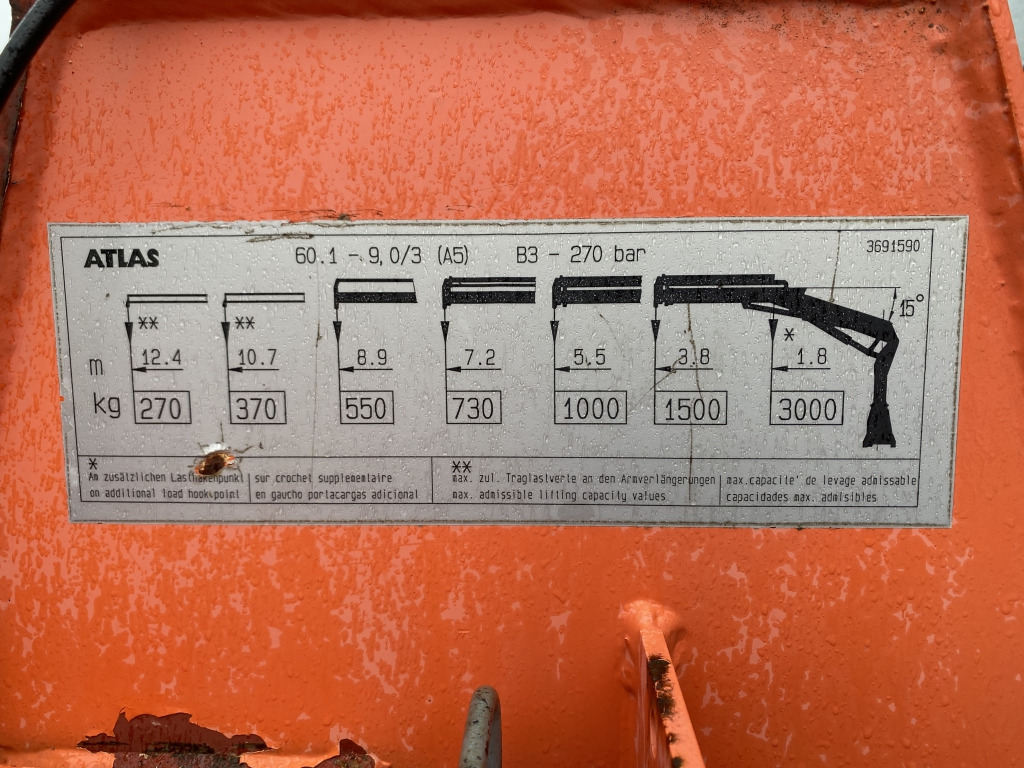 Mercedes-Benz 815 / Atlas-Faltkran - Dropside/ Flatbed truck, Crane truck: picture 3 Mercedes-Benz 815 / Atlas-Faltkran - Dropside/ Flatbed truck, Crane truck: picture 3