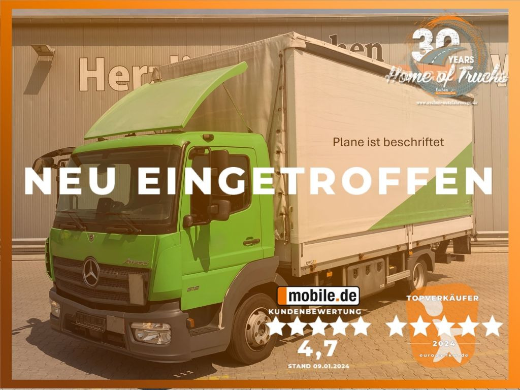 Mercedes-Benz Atego 818 | MBB LBW 1,00to.*Edscha*2x Gardine*AC - Curtain side van: picture 1 Mercedes-Benz Atego 818 | MBB LBW 1,00to.*Edscha*2x Gardine*AC - Curtain side van: picture 1