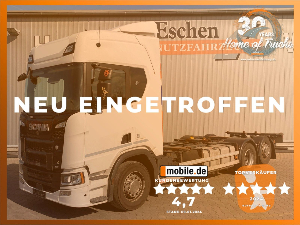 Scania R 450 B 6x2*4 BDF | Retarder*AHK*Lift*SDG Rahmen - Container transporter/ Swap body truck: picture 1 Scania R 450 B 6x2*4 BDF | Retarder*AHK*Lift*SDG Rahmen - Container transporter/ Swap body truck: picture 1