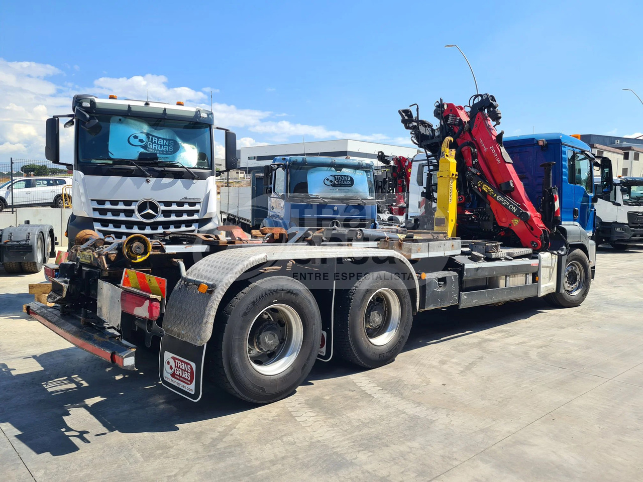 Camión MAN + Epsilon M120Z3 + Gancho Palfinger 20T - Hook lift truck, Crane truck: picture 1 Camión MAN + Epsilon M120Z3 + Gancho Palfinger 20T - Hook lift truck, Crane truck: picture 1
