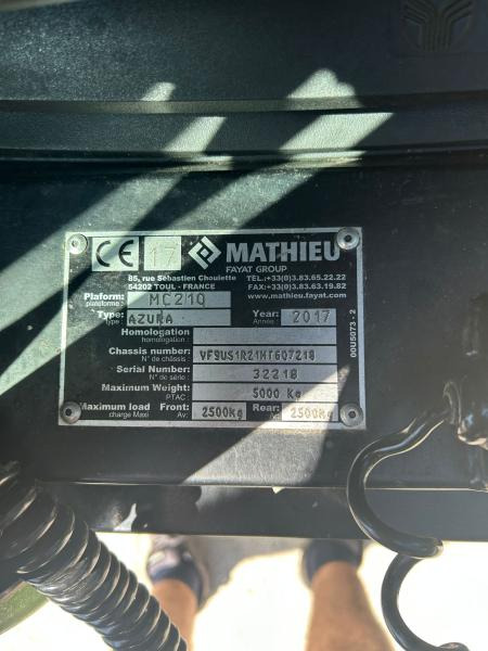 Mathieu Azura MC210 - Road sweeper: picture 5 Mathieu Azura MC210 - Road sweeper: picture 5