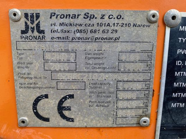 Pronar RC 2100-2 - Low loader trailer: picture 5 Pronar RC 2100-2 - Low loader trailer: picture 5