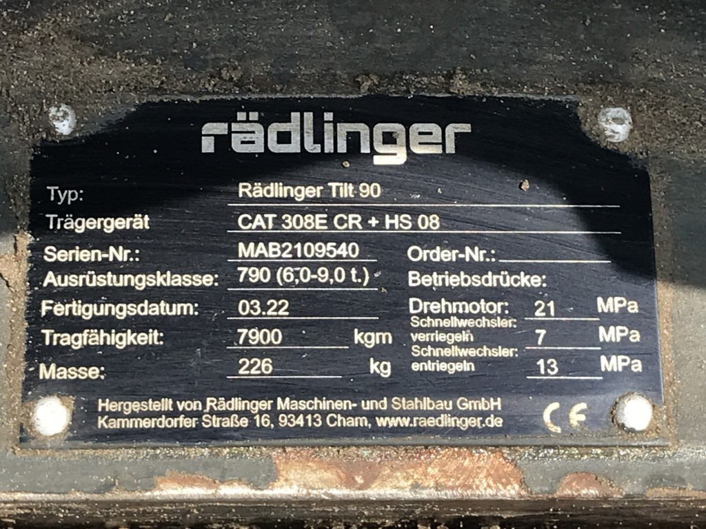 Mini excavator CAT Kurzheckbagger 308-07 ECR Powertilt: picture 23