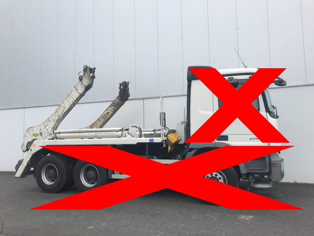 Hook lift/ Skip loader system Meiller Absetzkipper AK 16 MTG - Actros 6x4: picture 9