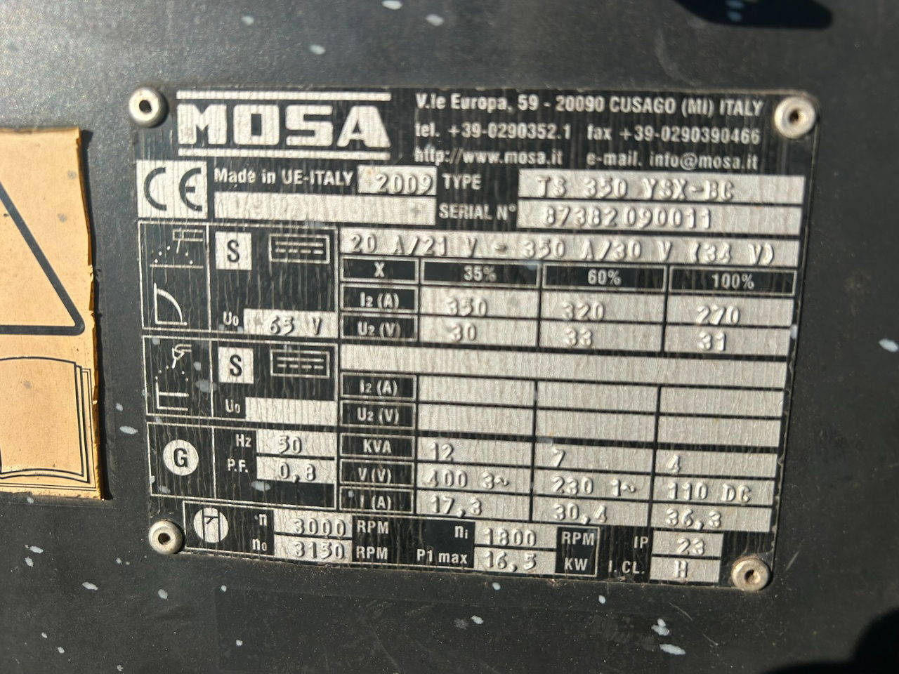 Boxer Mosa 12 kva Te huur Mosa aggregaat TS 350 X 12 kva - Generator set: picture 4 Boxer Mosa 12 kva Te huur Mosa aggregaat TS 350 X 12 kva - Generator set: picture 4
