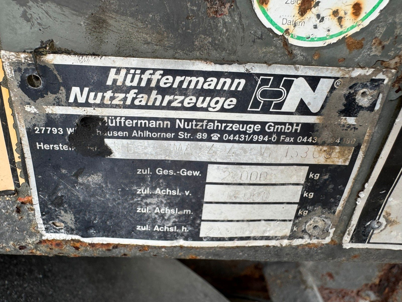 Hüffermann HMA 24.24 3- Achs-  Blattfederung on lease Hüffermann HMA 24.24 3- Achs-  Blattfederung: picture 8