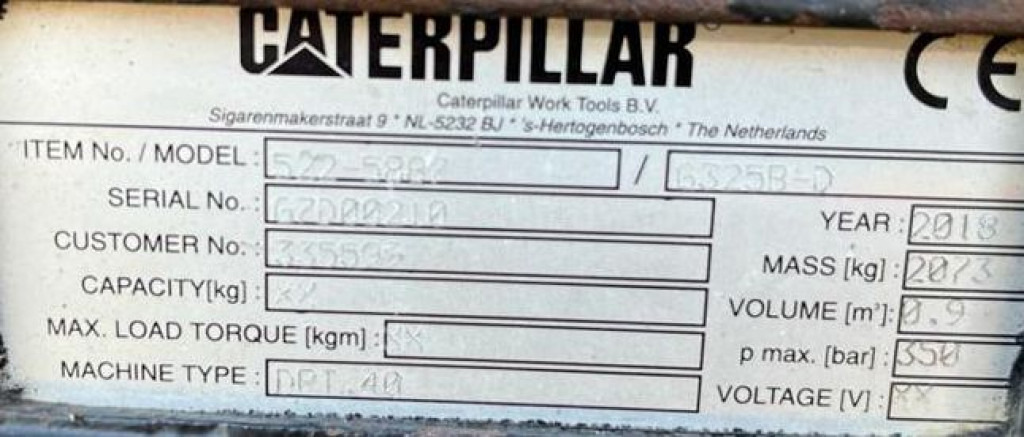 CATERPILLAR Sortiergreifer 325 B D Anbaugeräte Baumaschinen Sortiergreifer 900Ltr. für Maschine 25-50to - Construction machinery: picture 3 CATERPILLAR Sortiergreifer 325 B D Anbaugeräte Baumaschinen Sortiergreifer 900Ltr. für Maschine 25-50to - Construction machinery: picture 3