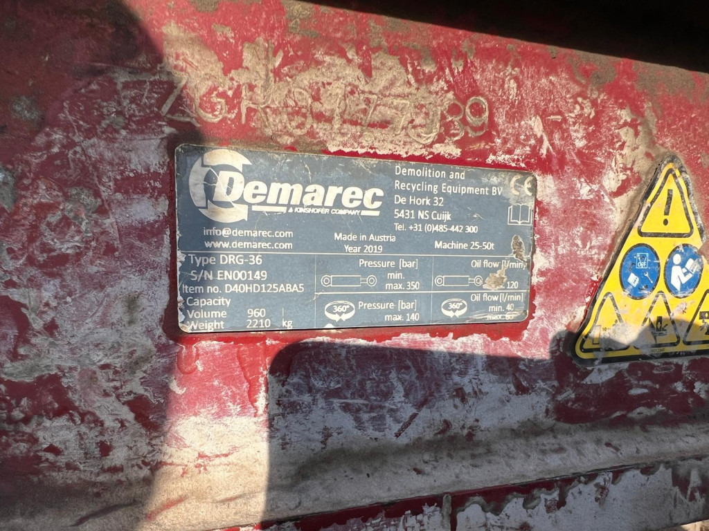 Demarec Sortiergreifer DRG 36 Anbaugeräte Baumaschinen Sortiergreifer 960Ltr. für Maschine 25-50to - Construction machinery: picture 4 Demarec Sortiergreifer DRG 36 Anbaugeräte Baumaschinen Sortiergreifer 960Ltr. für Maschine 25-50to - Construction machinery: picture 4