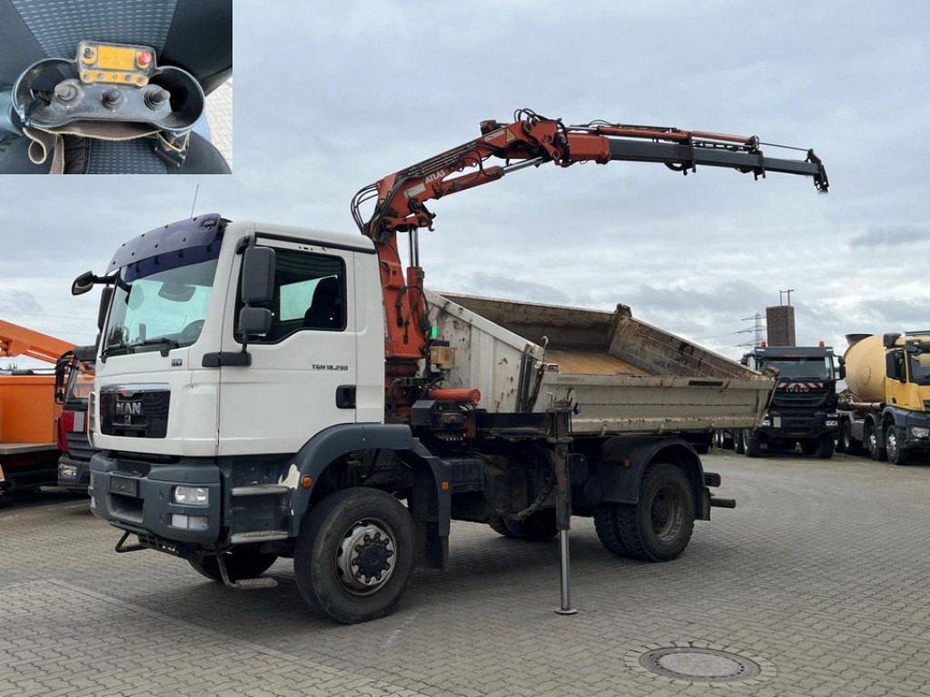MAN TG-M 18.290 4x4 BB 2-Achs Allradkipper Kran Atlas 105+Funk - Tipper, Crane truck: picture 1 MAN TG-M 18.290 4x4 BB 2-Achs Allradkipper Kran Atlas 105+Funk - Tipper, Crane truck: picture 1