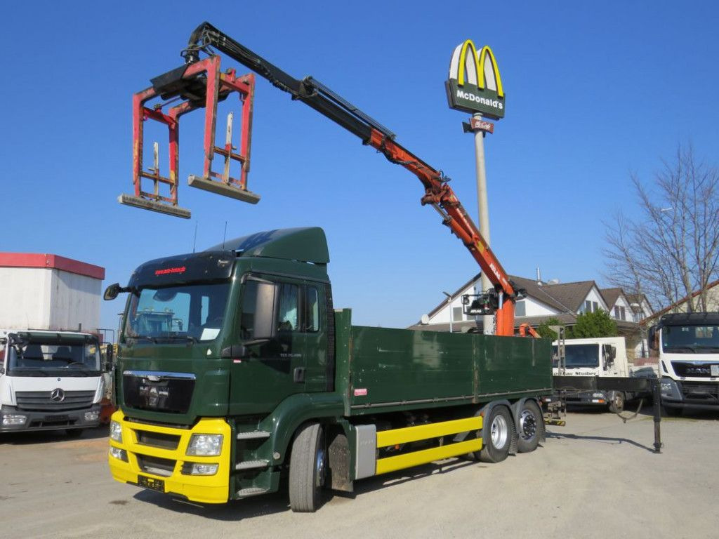 MAN TG-S 26.400 6x2-2 BL Pritsche Heckkran Atlas 165 - Dropside/ Flatbed truck, Crane truck: picture 1 MAN TG-S 26.400 6x2-2 BL Pritsche Heckkran Atlas 165 - Dropside/ Flatbed truck, Crane truck: picture 1