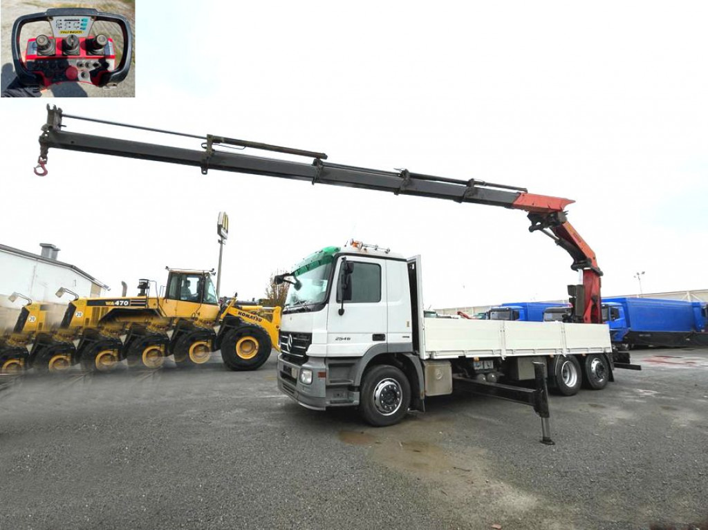 MERCEDES-BENZ Actros 2546 L 6x2  Pritsche Heckkran Palfinger PK 44.002+Winde - Dropside/ Flatbed truck, Crane truck: picture 1 MERCEDES-BENZ Actros 2546 L 6x2  Pritsche Heckkran Palfinger PK 44.002+Winde - Dropside/ Flatbed truck, Crane truck: picture 1