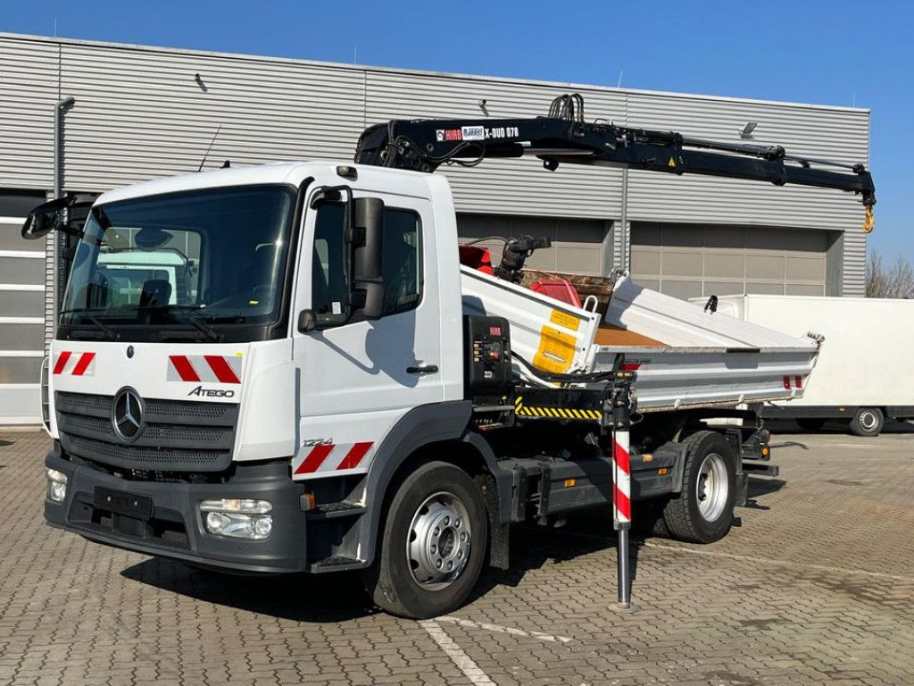 Mercedes-Benz Atego 1224 K 2-Achs Kipper Kran Hiab +Greiferst. - Tipper, Crane truck: picture 1 Mercedes-Benz Atego 1224 K 2-Achs Kipper Kran Hiab +Greiferst. - Tipper, Crane truck: picture 1