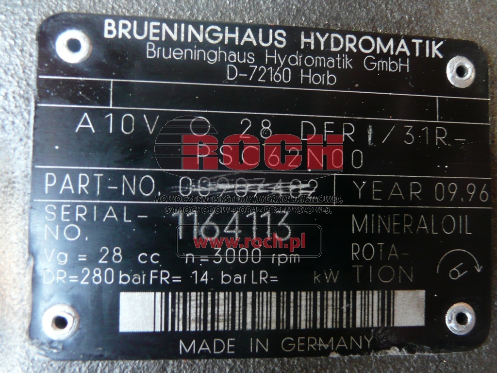 BRUENINGHAUS HYDROMATIK A10VO28DFR/31R-PSC62N00 00907402 - Hydraulic pump: picture 2 BRUENINGHAUS HYDROMATIK A10VO28DFR/31R-PSC62N00 00907402 - Hydraulic pump: picture 2