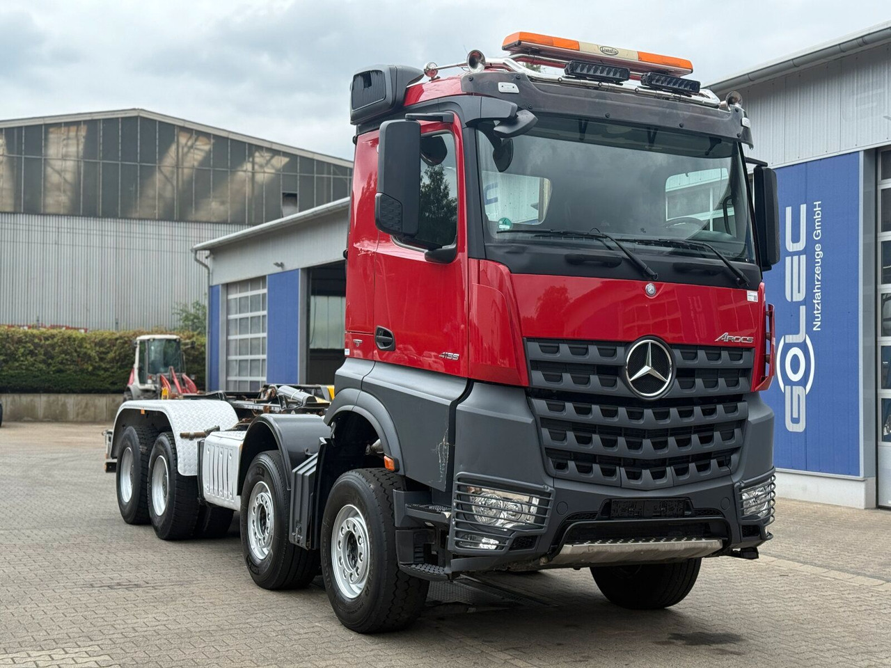 Mercedes-Benz Arocs 4158 8x4 Abrollkipper Palfinger Knickarm - Hook lift truck: picture 1 Mercedes-Benz Arocs 4158 8x4 Abrollkipper Palfinger Knickarm - Hook lift truck: picture 1