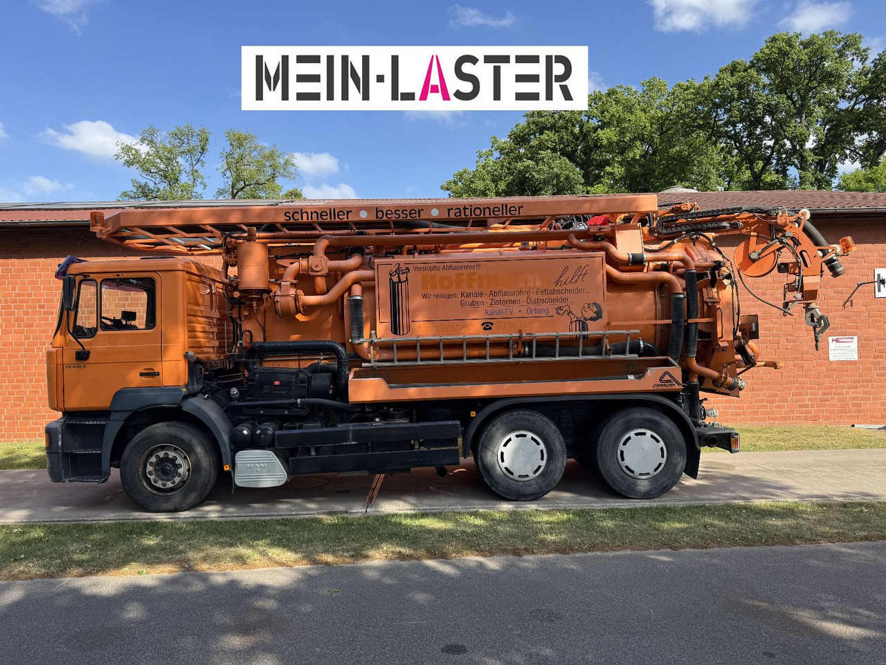 Vacuum truck MAN FE 410 Assmann Saug HD Spüler Recycling +  FB.: picture 10