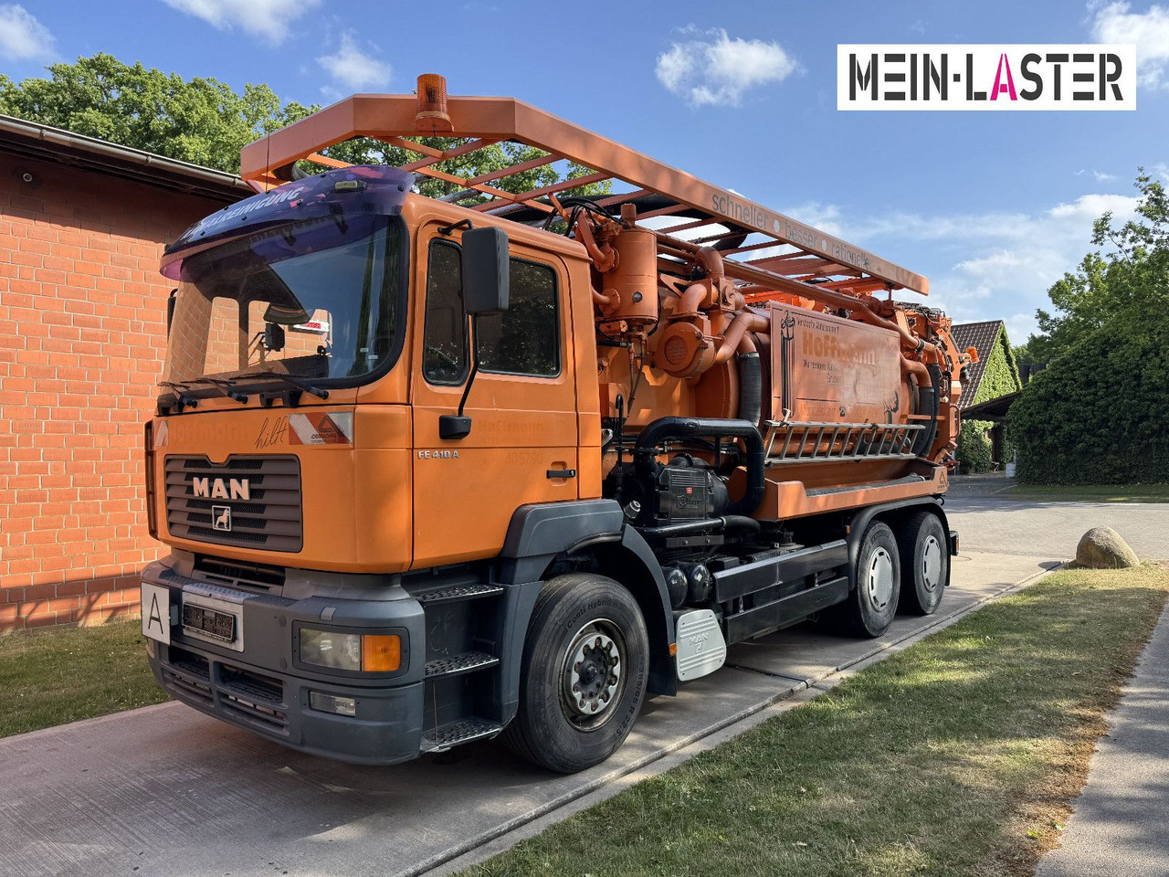 Vacuum truck MAN FE 410 Assmann Saug HD Spüler Recycling +  FB.: picture 9